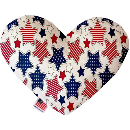 Mirage Pet Products Patriotic Stars Canvas Heart Dog Toy 8 in. 1240-CTYHT8